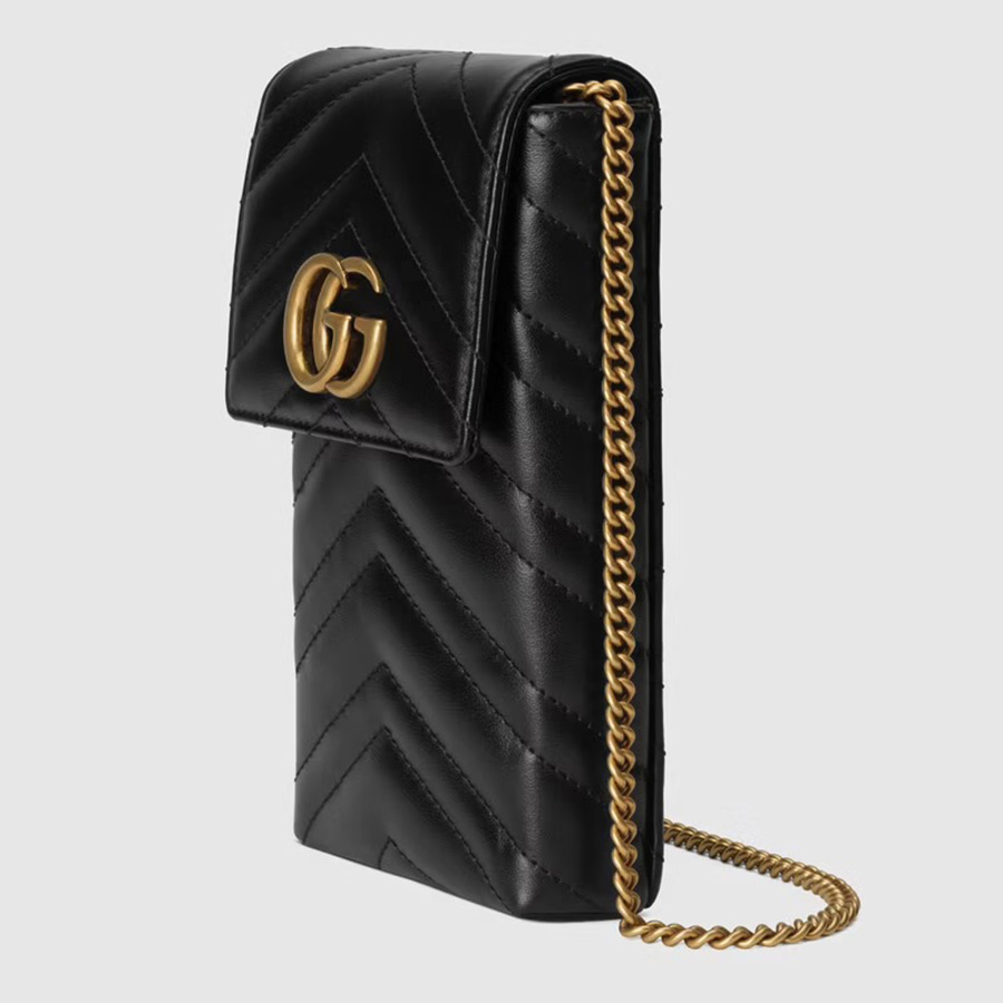 Túi Đeo Chéo Gucci GG Marmont Matelassé Mini Black Leather ‎672251-DTDHT-1000 Màu Đen