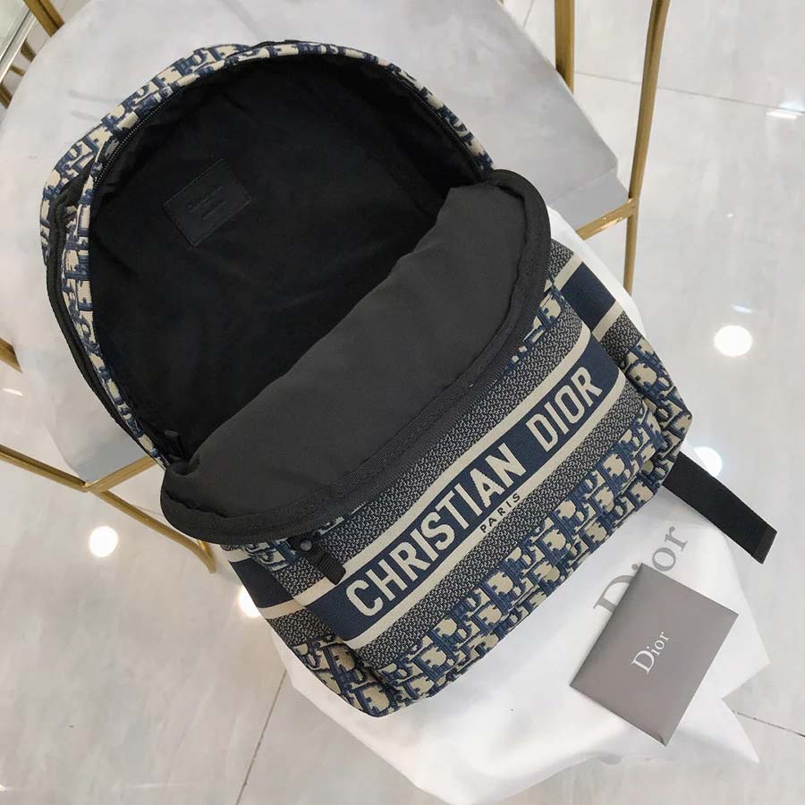 Balo Dior Travel Backpack M6104STZQ Màu Xanh Blue
