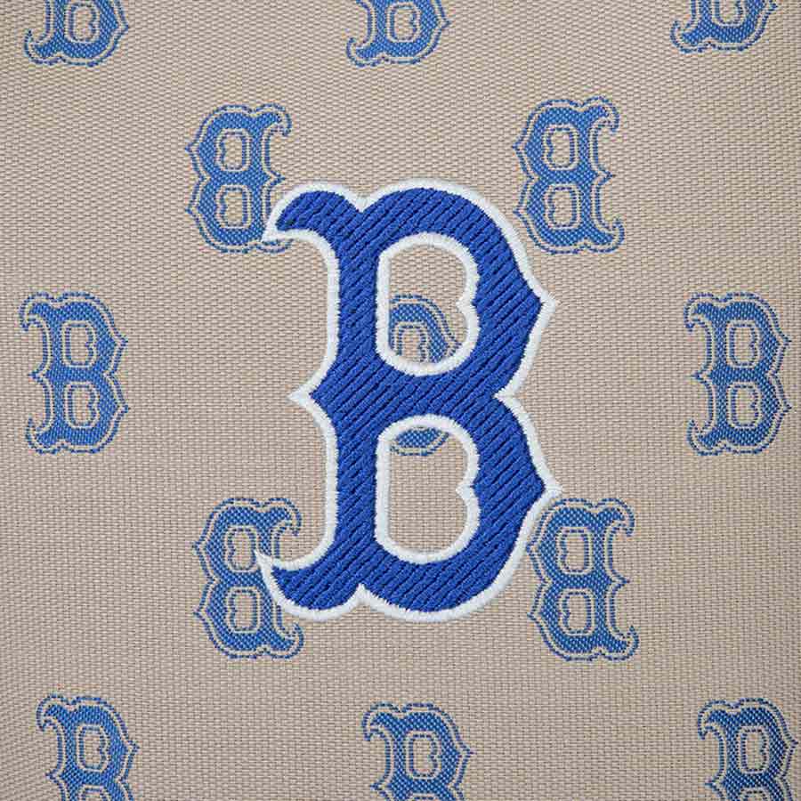 Túi Đeo Chéo MLB Big Classic Monogram Jacquard New Bucket Bag Boston Red Sox 3ABML023N-43SAL Màu Be Xanh