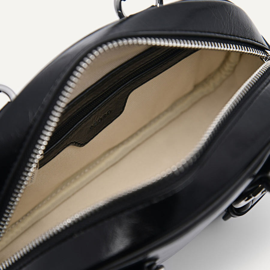 Túi Đeo Chéo Nữ Pedro Mini Buckle Handbag Black PW2-55060020 Màu Đen