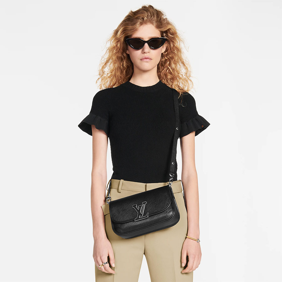 Túi Đeo Chéo Nữ Louis Vuitton LV Buci Bag Noir M59386 Màu Đen