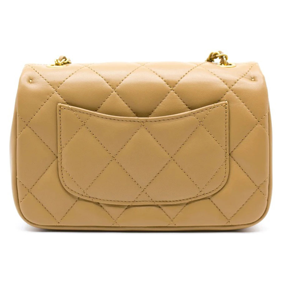 Túi Đeo Chéo Chanel AS3457 B08840 Mini Flap Bag With Heart Charms BJ523 Màu Be Đậm
