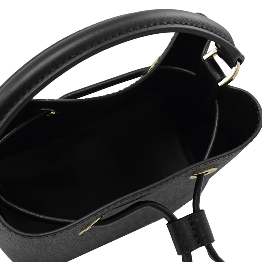 Túi Đeo Chéo Michael Kors MK Suri Mini Small Bucket Crossbody Bag Shoulder Signature Màu Đen Khuy Vàng