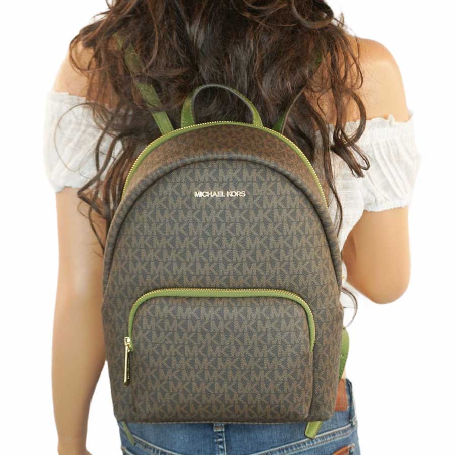Balo Michael Kors MK Backpack Erin Large PVC Backpack 35T0GERB8B Màu Nâu