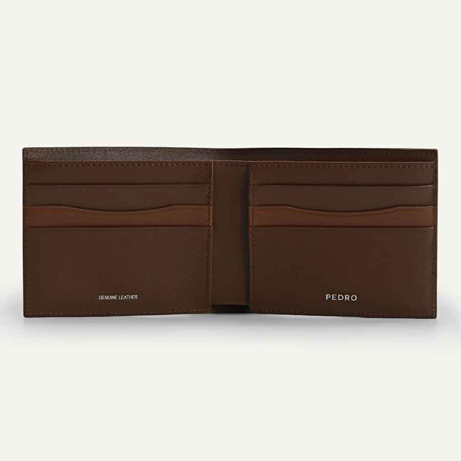 Ví Pedro Full Grain Leather Wallet With Insert Dark Brown PM4-15940213 Màu Nâu