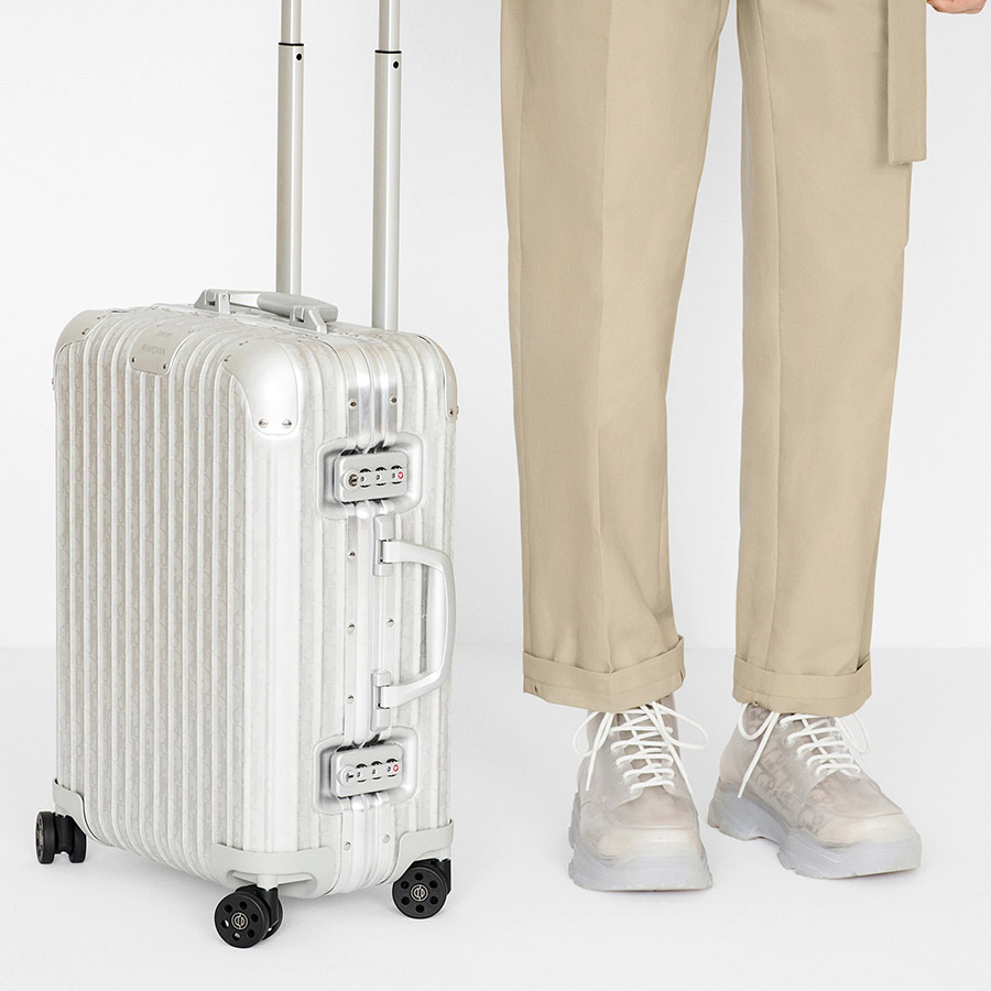 Vali Dior And Rimowa Cabin Suitcase Màu Xám Bạc
