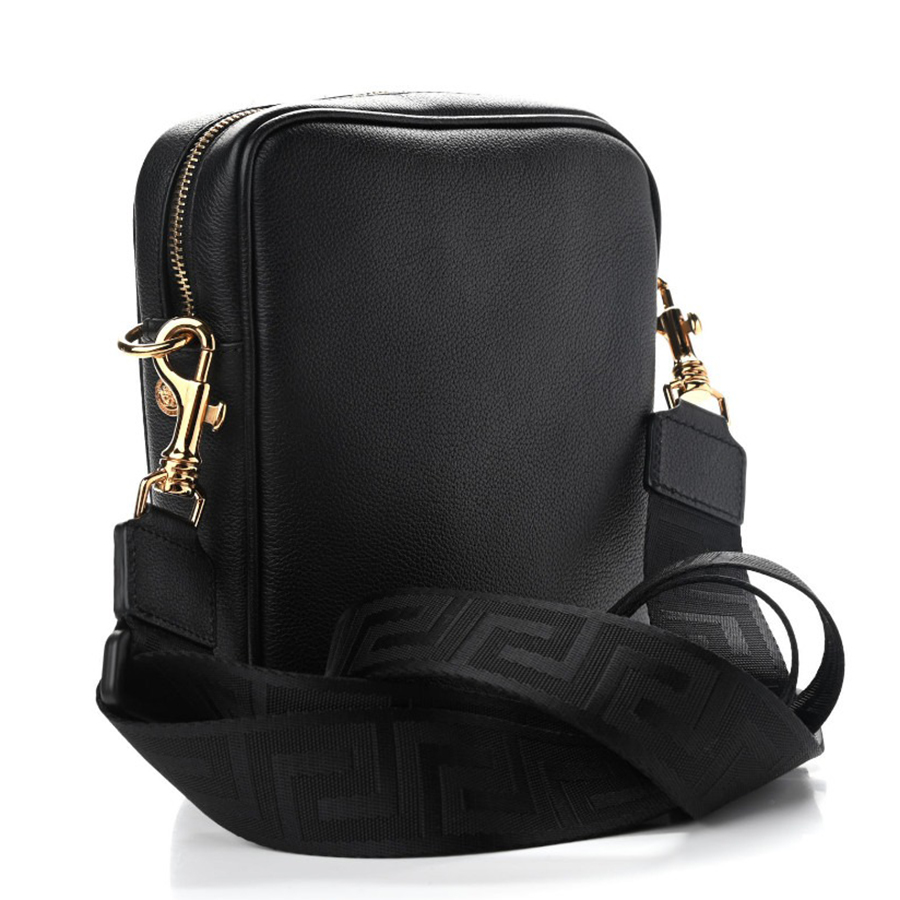 Túi Đeo Chéo Versace Messenger Sling Bag With Medusa Head Logo Màu Đen