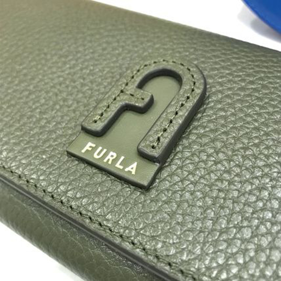 Shop FURLA Crocodile Plain Leather Long Wallet Bridal Logo by