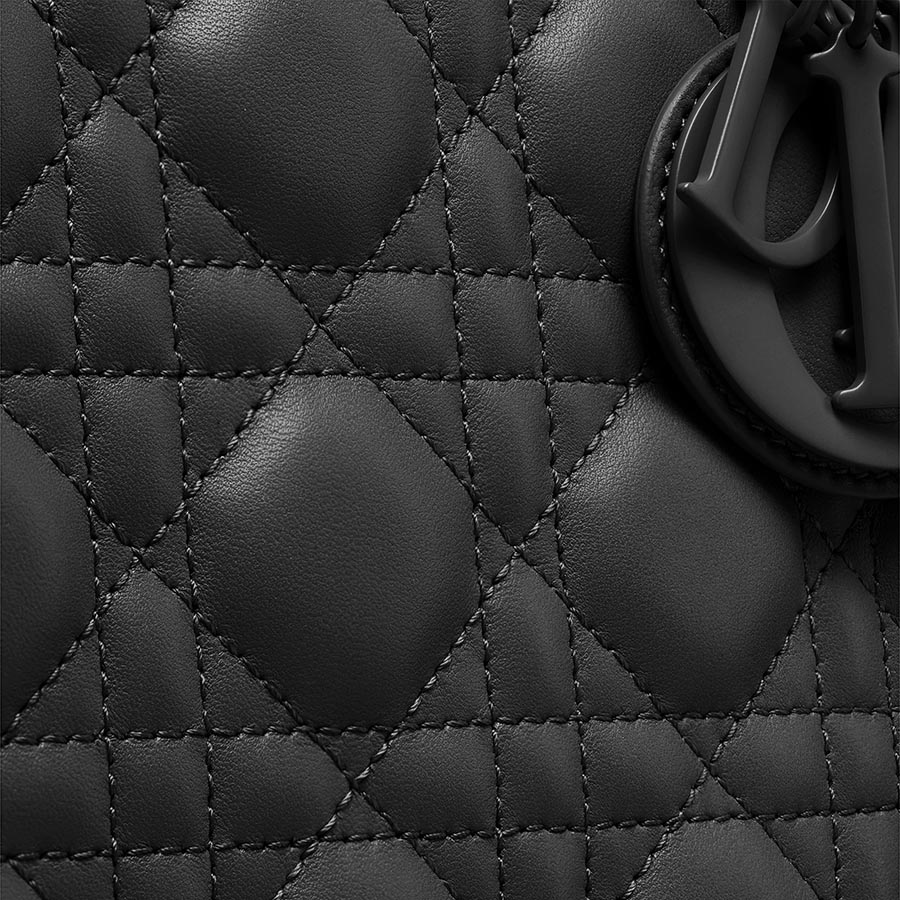 Túi Xách Dior Small Matte Lady Chain Bag Cannage Quilt Calfskin Màu Đen
