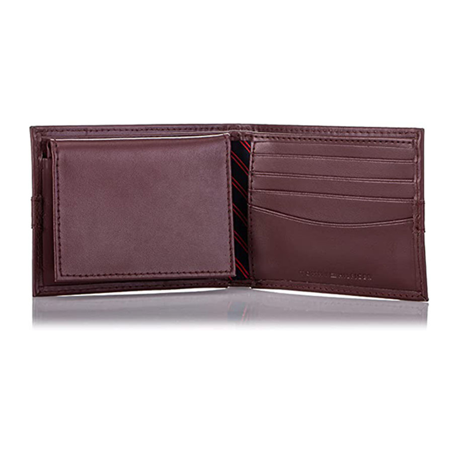 Ví Nam Tommy Hilfiger Leather Wallet 31TL22X062 Màu Nâu Đỏ