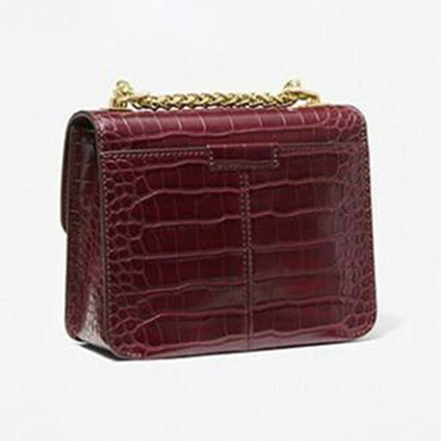 Sonia Small Crocodile Embossed Faux Leather Shoulder Bag