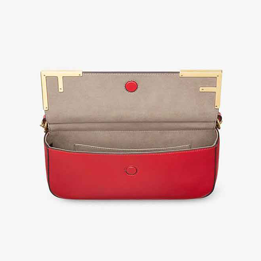 Túi Đeo Chéo Fendi Multicolour Leather And Fabric Bag Màu Nâu Đỏ