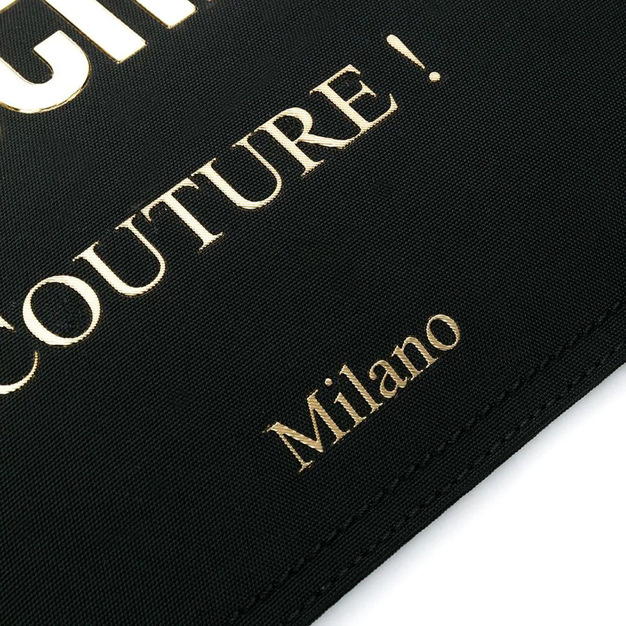 Túi Moschino Logo Clutch Bag Màu Đen