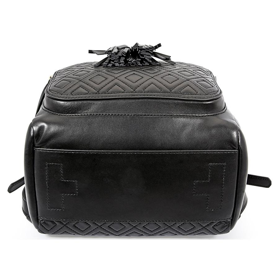 Balo Tory Burch Fleming Leather Backpack- Black  Màu Đen