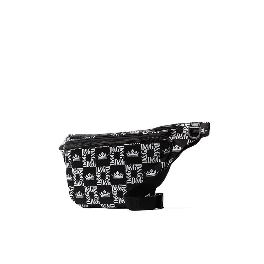 Túi Đeo Hông Nam Dolce & Gabbana D&G Logo-Print Belt Bag Màu Đen