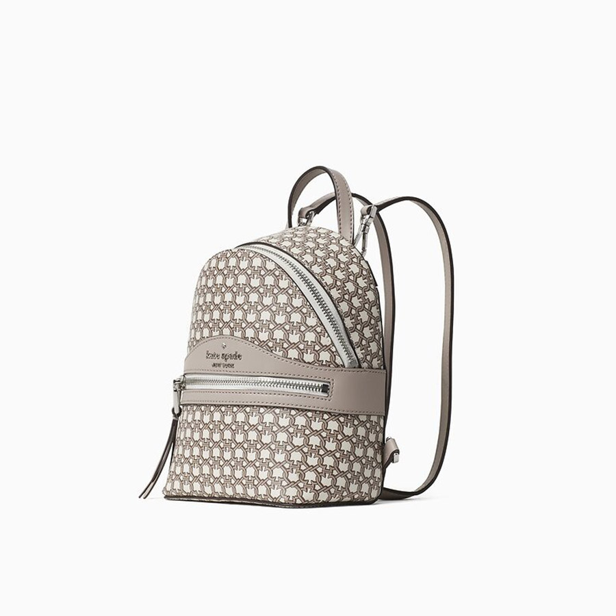 Balo Kate Spade Link Mini Convertible Backpack Màu Nâu Họa Tiết