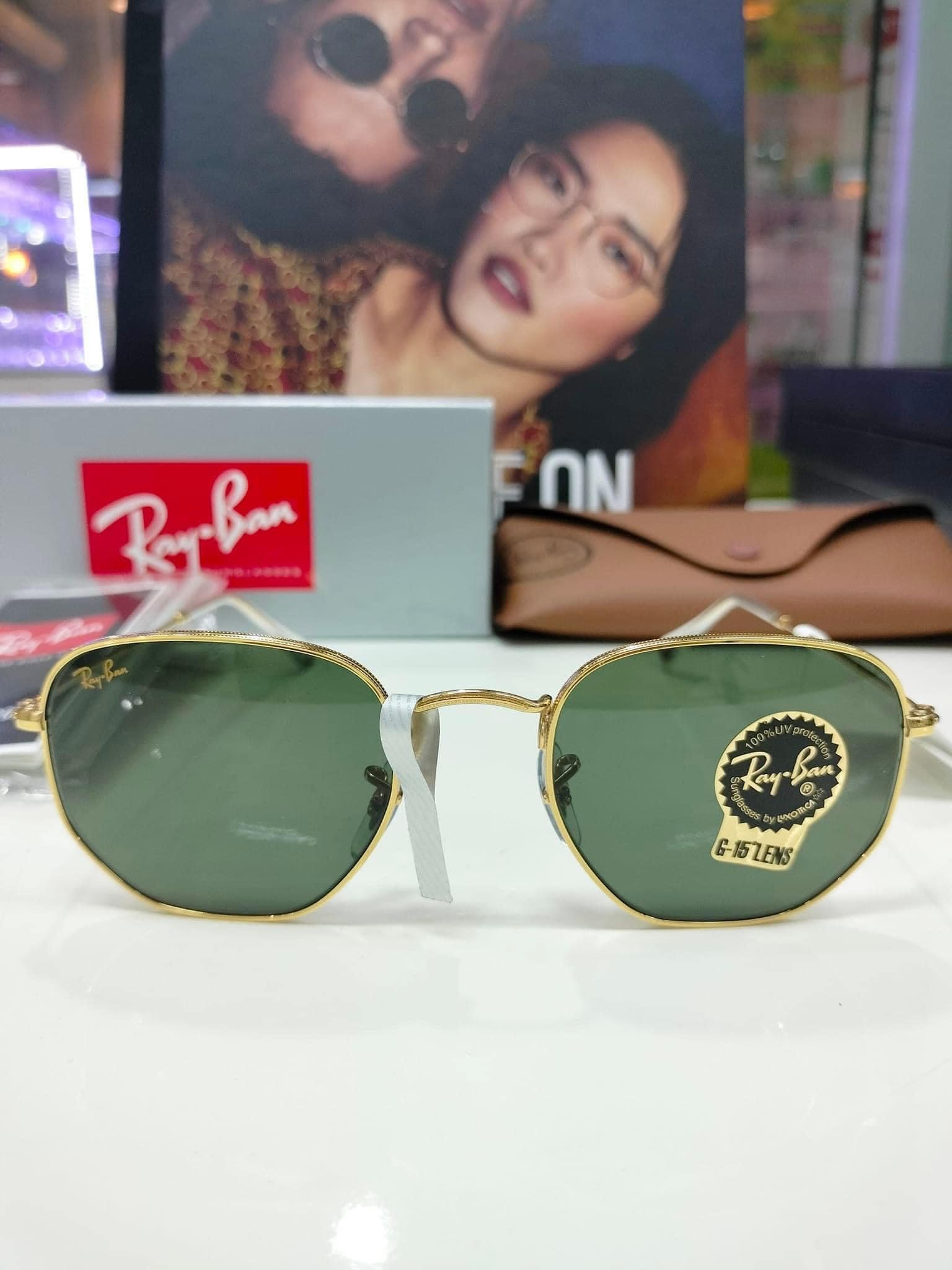Mắt kính Ray Ban Hexagonal Legend Gold Green Classic G-15 RB3548 919631 - Sự kết hợp hoàn hảo giữa phong cách và chất lượng