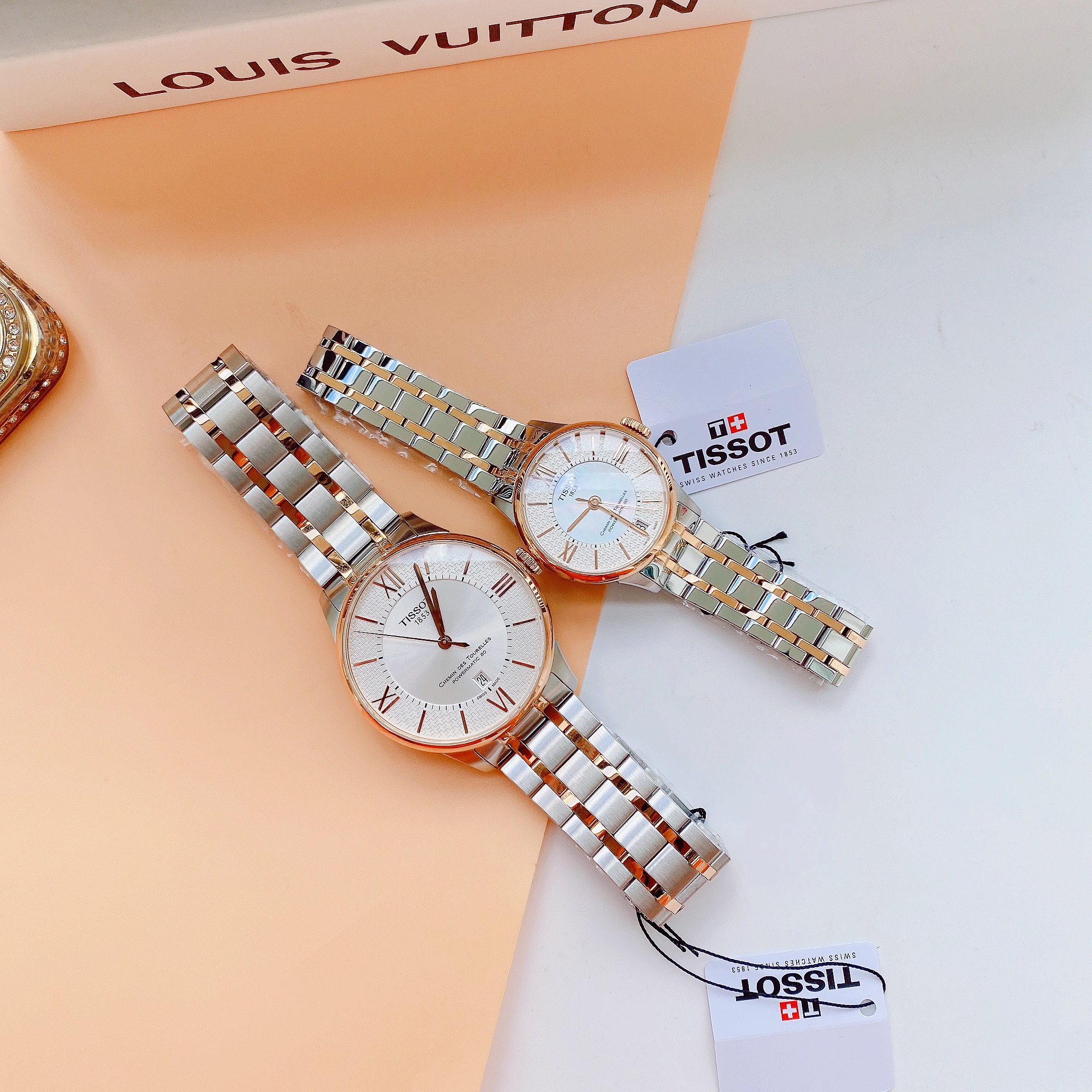 Cặp đôi TISSOT Chemin Des Tourelles Automatic Sang trọng bậc nhất hiện nay: T099.407.22.038.01  vs T099.207.22.118.01