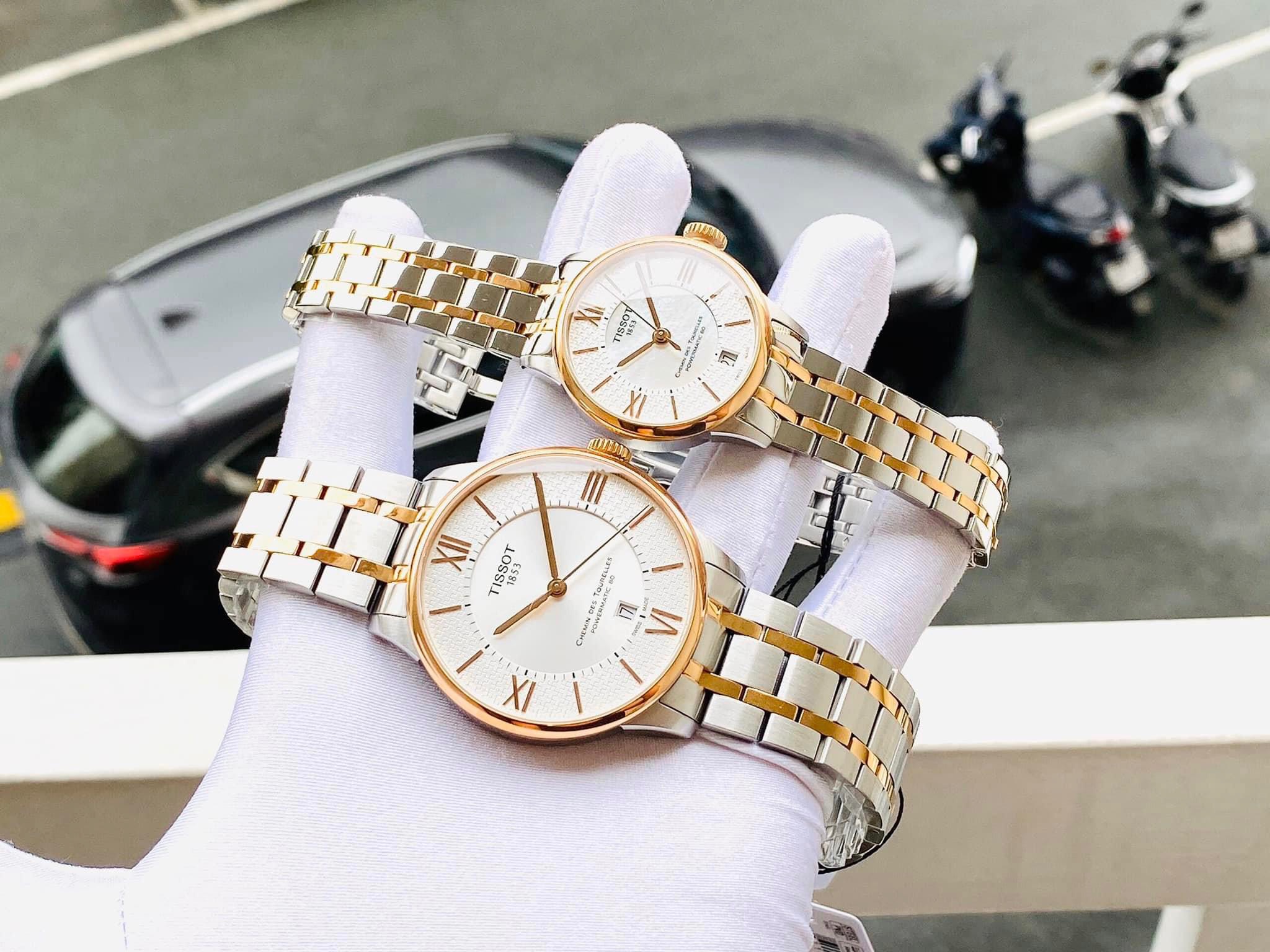Cặp đôi TISSOT Chemin Des Tourelles Automatic Sang trọng bậc nhất hiện nay: T099.407.22.038.01  vs T099.207.22.118.01