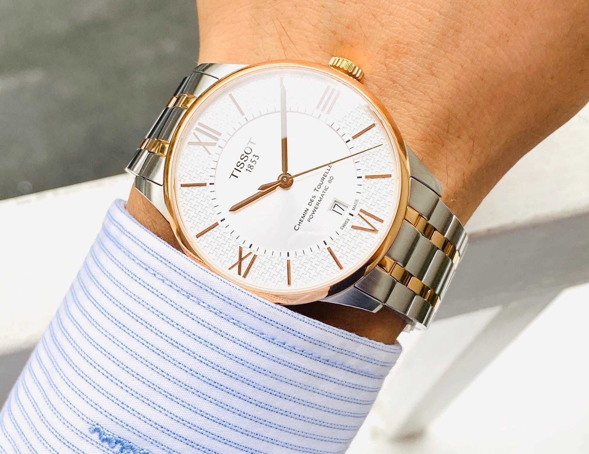 Cặp đôi TISSOT Chemin Des Tourelles Automatic Sang trọng bậc nhất hiện nay: T099.407.22.038.01  vs T099.207.22.118.01