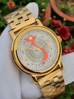 Đồng hồ Bản đồ Việt Nam nổi 3D 252VN133 2 dây kim loại