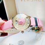Đồng Hồ Versace Medusa Icon Gold Dial Pink Leather Ladies Watch VEZ200621 newss sang chảnh cho chị em