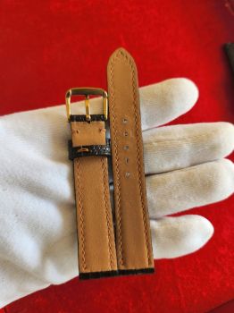 Dây đồng hồ da bò khâu tay size 18 DAY55