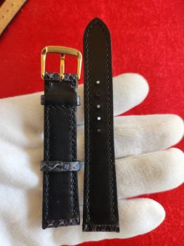 Dây đồng hồ da bò khâu tay size 18 DAY56