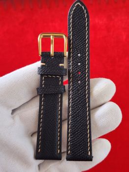 Dây đồng hồ da bò khâu tay size 18 DAY58