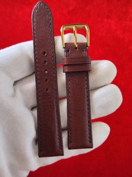 Dây đồng hồ da bò khâu tay size 18 DAY57