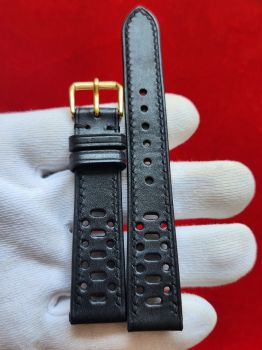 Dây đồng hồ da bò khâu tay size 18 DAY59