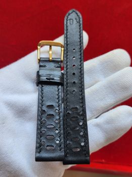 Dây đồng hồ da bò khâu tay size 18 DAY59