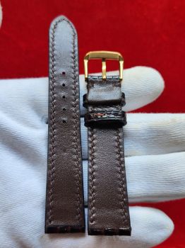 Dây đồng hồ da bò khâu tay size 18 DAY60