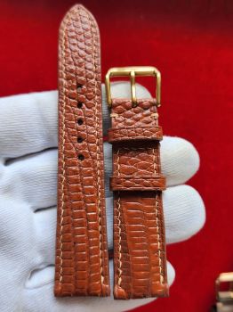 Dây đồng hồ da bò khâu tay size 20 DAY76