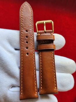 Dây đồng hồ da bò khâu tay size 20 DAY77