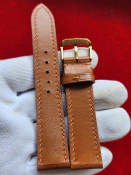 Dây đồng hồ da bò khâu tay size 20 DAY77