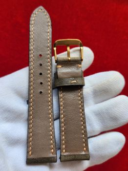 Dây đồng hồ da bò khâu tay size 20 DAY78