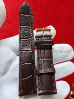 Dây đồng hồ da bò khâu tay size 22 DAY99