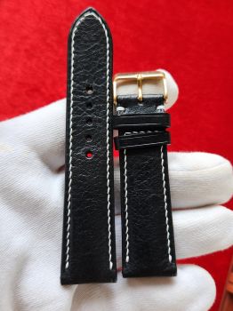 Dây đồng hồ da bò khâu tay size 22 DAY102