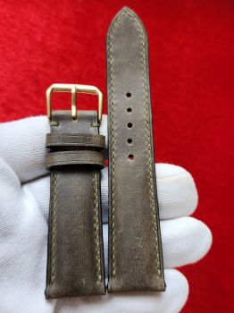 Dây đồng hồ da bò khâu tay size 22 DAY104