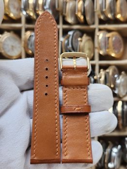 Dây đồng hồ da bò khâu tay size 22 DAY107