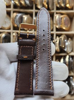 Dây đồng hồ da bò khâu tay size 22 DAY106