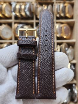 Dây đồng hồ da bò khâu tay size 22 DAY106