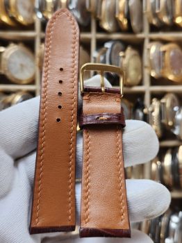 Dây đồng hồ da bò khâu tay size 22 DAY109