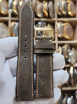 Dây đồng hồ da bò khâu tay size 22 DAY110