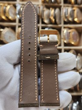 Dây đồng hồ da bò khâu tay size 22 DAY110