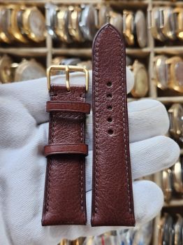 Dây đồng hồ da bò khâu tay size 22 DAY113