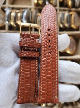 Dây đồng hồ da bò khâu tay size 22 DAY115