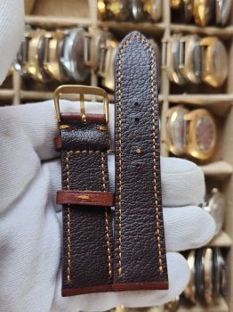 Dây đồng hồ da bò khâu tay size 22 DAY116