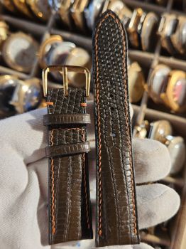 Dây đồng hồ da bò khâu tay size 20 DAY121